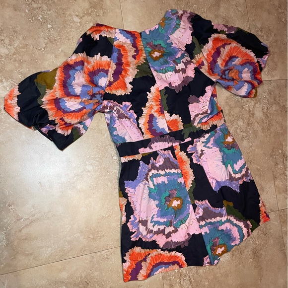 Sam and Jess Colorful Balloon Sleeve Romper Size Large - Picture 11 of 11